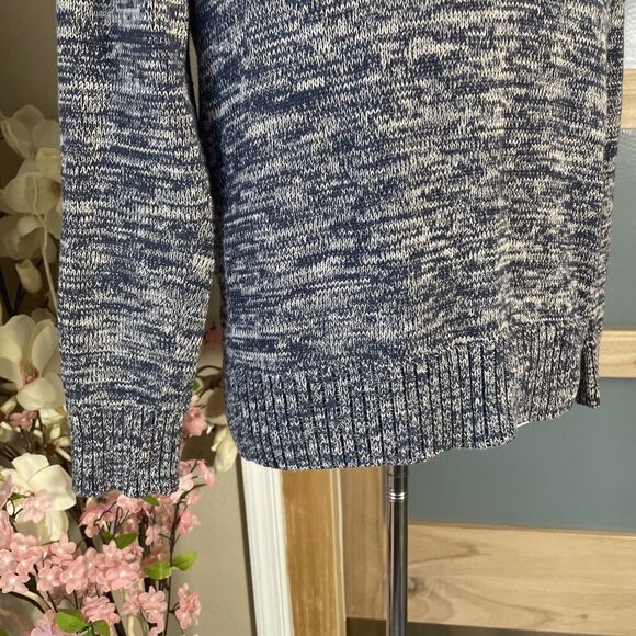 H&M LOGG Mens Pullover Sweater Multicolor Space Dye Long Sleeve Button Neck S - Picture 3 of 7